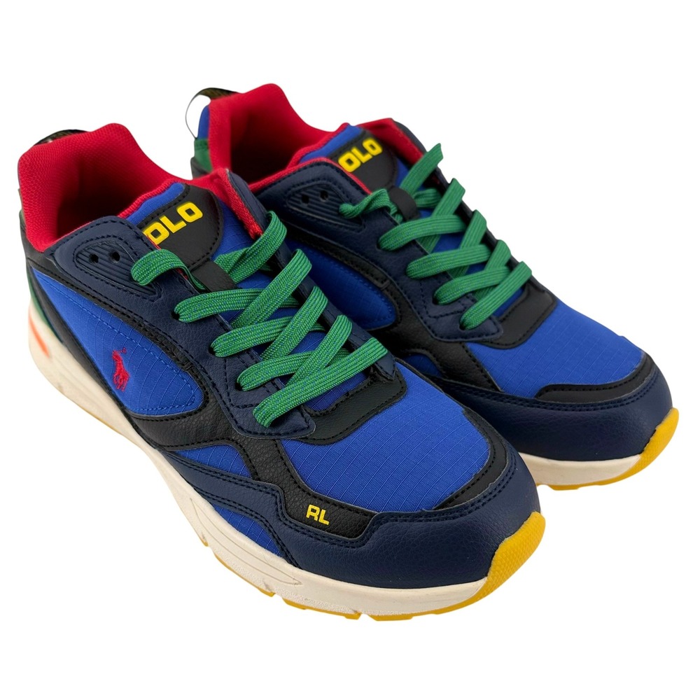 Polo Ralph Lauren Trackster 275 Multi Color Sneakers 6.5 Men/Youth 7.5/8 W NEW